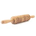 Tuuli Accessories Anti Cellulite Massage Massagegerät Massageroller Roller mit Griff Maderotherapie aus Holz 40 cm