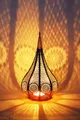 Marrakesch Orient & Mediterran Interior Teelichthalter Orientalische Laterne Windlicht Garten Deko Ezana gold (1 St), Handarbeit