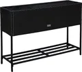 Polyrattan Hochbeet Blumenbeet 100x30x70 cm Kräuterbeet Gemüsebeet Schwarz