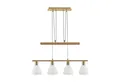 Lindby Hängeleuchte Simeon, Glas Gold / Messing IP20, 4 x 40 W
