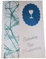 Unser schönster Tag 10 x Einladungskarte Kommunion KK018 (türkis)