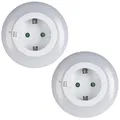 2x LED Steckdosenleuchte 3 Farben Nachtlicht Nachtlampe Steckdose Lampe Licht