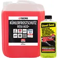 KÜHLERFROSTSCHUTZ ROT -40 C KÜHLMITTEL 10L + STEEL SEAL ZYLINDERKOPF DICHTMITTEL
