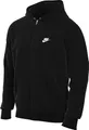 Nike Herren Club Ft Full Zip Jacke, Black/Black/White, S