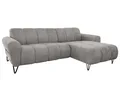 Beautysofa Ecksofa mit schwarzen Metallbeinen VOLARE MINI, mit modernem Design und hohem Sitzkomfort, ohne Schlaffunktion