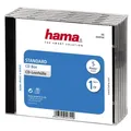 HAMA CD-Leerhülle Standard, 5er-Pack, Transparent/Schwarz (00044744) #37907016
