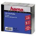 Hama 44744 CD-Box Jewelcase 5 Leerboxen Transparent/Schwarz