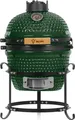 BBQ-Toro Kamado Grill Holzkohlegrill Ø 32 cm "HAIIRO" mit Grillrost und Thermometer, Grün