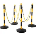 Ks Tools Absperrpfosten-satz Mit Kette, 13-tlg