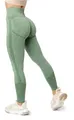 Bellivalini Sport Leggings Damen High Waist Push Up Scrunch Fitness Seamless Figurformend BLV50-254 (Grün Melange, XL)
