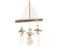 Posiwio Dekofigur Windspiel Segelschiff Deko Maritim Holz Hängedeko 56cm