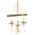 Windspiel Segelschiff Deko Maritim Holz Hängedeko 56cm
