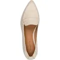 Tamaris Damen Leder Slipper flach weiches Fußbett 1-24237-46, Größe:38 EU, Farbe:Beige - Beige - 38