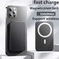 Kevin Frotscher (FroShop) MagSafe Akku Powerbank für Original Apple iPhone 12 13 14 15 Pro Plus Powerbank iPhone 16 17 Pro Max Plus SE 5000 mAh, USB-C Anschluss Kabellos Magnetisch Dünn Leicht - Farbe Schwarz