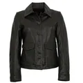 Jilani - Damen Lederjacke Lammnappa schwarz
