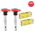 2x NGK U5014 ZÜNDSPULE ZÜNDMODUL FÜR VW AUDI A4 A5 A6 A8 LAMBORGHINI PORSCHE