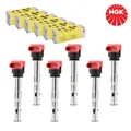 6x NGK U5014 ZÜNDSPULE ZÜNDMODUL FÜR VW AUDI A4 LAMBORGHINI PORSCHE 06D905115J
