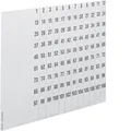 Hager ZZ90C Beschriftungsbögen,univers Z,Nummerierung 1-108,DIN 10Stk A4,1 Satz