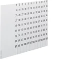 Hager ZZ90C Beschriftungsbögen, univers Z, Nummerierung 1-108, DIN A4, 1 Pack=10