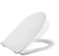Ramm Toilettensitz mit Absenkautomatik Soft Close | WC Sitz aus antibakteriellem Duroplast mit Quick-Release-Funktion | Made in EU |kompatibel mit Laufen Pro | inklusive Befestigungsmaterial ( Slim )