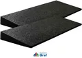 Bordsteinrampe Auffahrrampe Gummi 50x20x4,3 cm schwarz, Set = 2 Stück /#860073