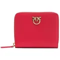 PINKO Geldbörse Zip Around Wallet, aus echtem Rindsleder rot
