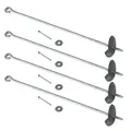 Gartenpirat Schaukelanker Bodenanker verzinkt Erdanker Anker Schraubanker für Schaukel Spielturm, Eindrehen in den Boden, (Set, 4-St), feuerverzinkter Stahl, zum eindrehen silberfarben 10 cm x 60 cm