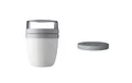 Mepal Lunchbox Lunchpot 2-teilig Kunststoff To Go Frühstück, Polypropylen (PP), PCTG, praktischer Müslibecher, spülmaschinengeeignet, Nordic White