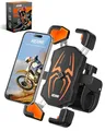 HENMI Universelle Handyhalterung Fahrrad Lenker für 5,5-7,5 Zoll Smartphone, 1s Auto-Sperre Fahrrad Handyhalterung Anti-Shake Motorrad mit 720° Drehbar