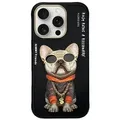 Nimmy Glasses Cool Dog Case iPhone 16 Pro Max, Schwarz