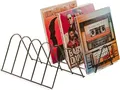 Schallplattenständer | Aufbewahrung für 75 LPs | Prospekthalter | Matt Schwarz M