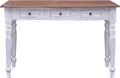 vidaXL Schreibtisch mit Schubladen Weiß 117x57x75 cm Altholz Massiv