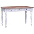 vidaXL Schreibtisch mit Schubladen Weiß 117x57x75 cm Altholz Massiv 283908
