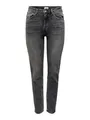 Damen ONLY Stretch Ankle Jeans | Gerade ONLEMILY High Waist Hose | Classic Design Denim Straight Pants, Farben:Grau, Größe:25W / 32L