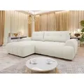 MIRJAN24 Ecksofa Fiorano, mit Bettkasten und Schlaffunktion, Rückenlehne in Form beweglicher Kissen beige