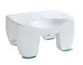 WENKO Badewannenhocker Mod. Secura rutschsicherer Sitz aus robustem Kunststoff max. Belastbarkeit 150 kg mit Wasserablauf 40 x 21 x 31 cm Weiß