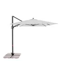 Doppler Ampelschirm MyZone 240 cmx 320 cm Hellgrau mit Kurbelmechanik