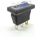 Wippschalter Beleuchtet bei 230V, 15A Geräteschalter mit Wasserdichter Abdeckung