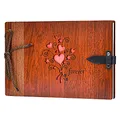 ZEEYUAN Fotoalbum zum Selbstgestalten 80 Seiten 29x19cm Hochzeit Gästebuch Hohlmuster Fotobuch mit Fotoecken als Geschenk zu Valentinstag Geburtstag für Paare Freunde