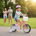 Actionbikes Kinderfahrrad Starlight 12 Zoll | Kinder Fahrrad - V-Brake Bremsen - Kettenschutz - Fahrradständer - 2-5 Jahre (Rosa) - Rosa