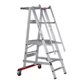 PREMIUM line Aluminium-Podestleiter fahrbar, klappbar Anzahl Sprossen: 7