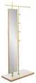 JVmoebel Kleiderständer Designer Kleiderständer Beige mit Spiegel aus Holzfurnier, Made in Europa