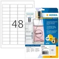 HERMA Etiketten transparent glasklar A4 45.7x21.2 mm transparent klar Folie glänzend 1200 St.