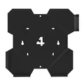 4mount Wall Mount Bracket Black for Playstation 4 Slim, Halterung Griff für Wand- / Schreibtisch- / horizontale Aufputzmontage