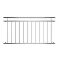 Mucola Balkongeländer Edelstahl V2A 90x156 cm – Stabgeländer mit 12 Füllstäben und Handlauf Ø 3,8cm | rostfreies Treppengeländer für Balkon, Treppe und Fensterbrüstung, pflegeleicht und langlebig