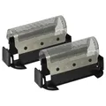 vhbw 2x Scherfolie Ersatz für Braun 428, 420, 422 für Elektrorasierer + Rahmen, schwarz/silber