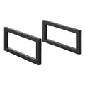 [en.casa] 2x Gestell 50x20cm Wandkonsole im 2er-Set Waschtischhalterung Waschtischkonsole Wandmontage Stahl Schwarz