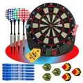Best Sporting Dartscheibe elektronisch Coventry I Dartscheibe elektronisch mit LED-Anzeigen I E-Dartscheibe mit 12 Dartpfeilen & Ersatzspitzen I hochwertiger Dartautomat für 16 Spieler