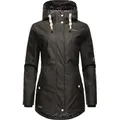 Navahoo Regenjacke Oceans Heart stylischer wasserdichter Regenmantel mit Kapuze schwarz S (36)