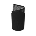 zaun|zu® Premium Sichtschutzstreifen GELOCHT | genarbte Oberfläche | 20% Lochmuster | PP für Doppelstabmatten | Sichtschutz Rolle | Polypropylen | Zaunblende | Made in Germany Tiefschwarz 2,55m